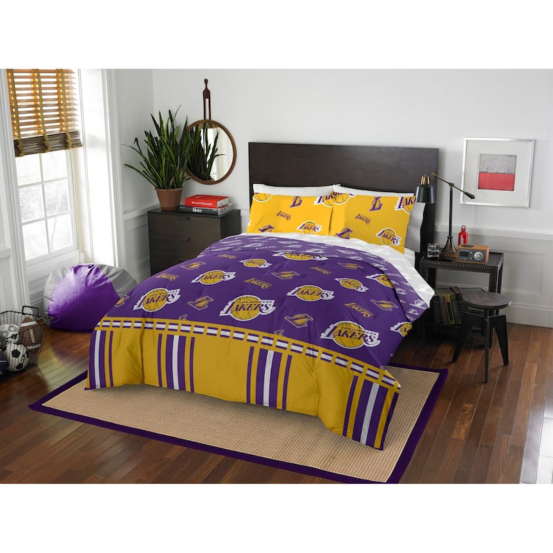 NBA Los Angeles Lakers Rotary 5-piece Queen Bed In a Bag Set