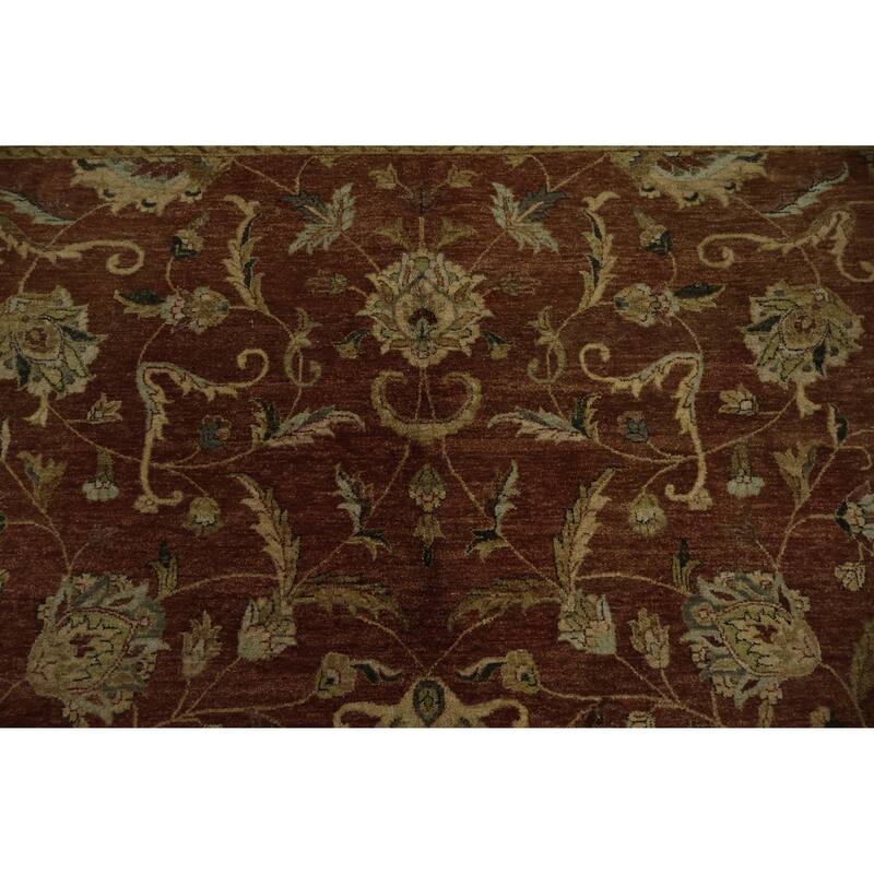 Hand Knotted Oriental 100% Wool Carpet Traditional All-Over Oranges & Rust Peshawar Area Rug - 14' 3'' X 10' 2''
