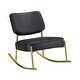 preview thumbnail 42 of 44, Roomfitters Teddy Suede Rocking Chair with Gold Legs, Cushioned Modern Accent Chair for Living Room or Office