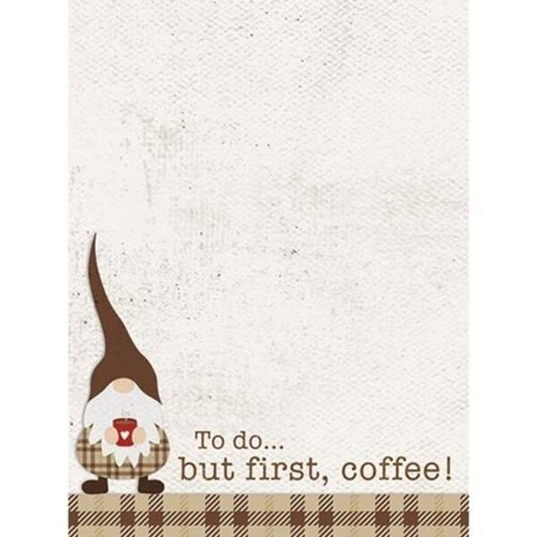 slide 1 of 1, To Do...But First Coffee! Mini Notepad - 4.25"W x 5.25"H