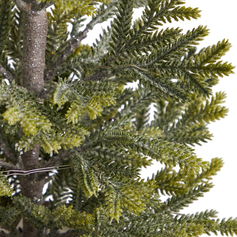 26in Christmas Tree with Lights - Small Prelit Holiday Tree in Metal Planter - Festive Home Decor - Green - 26