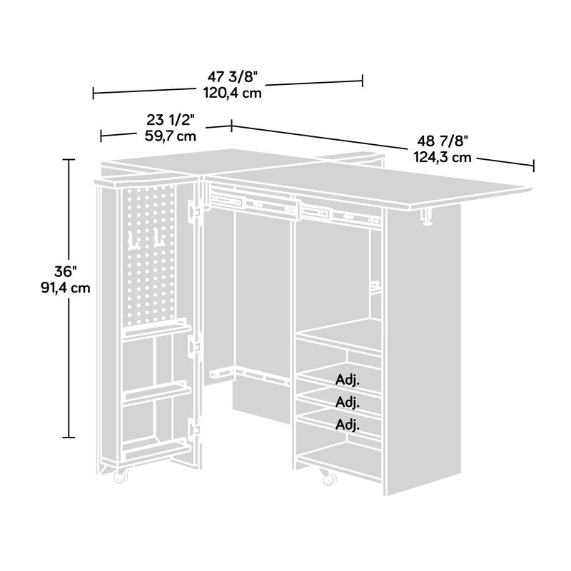 Craft Station, Lateral File, File Cabinet , Office Storage Cabinet Brown finish