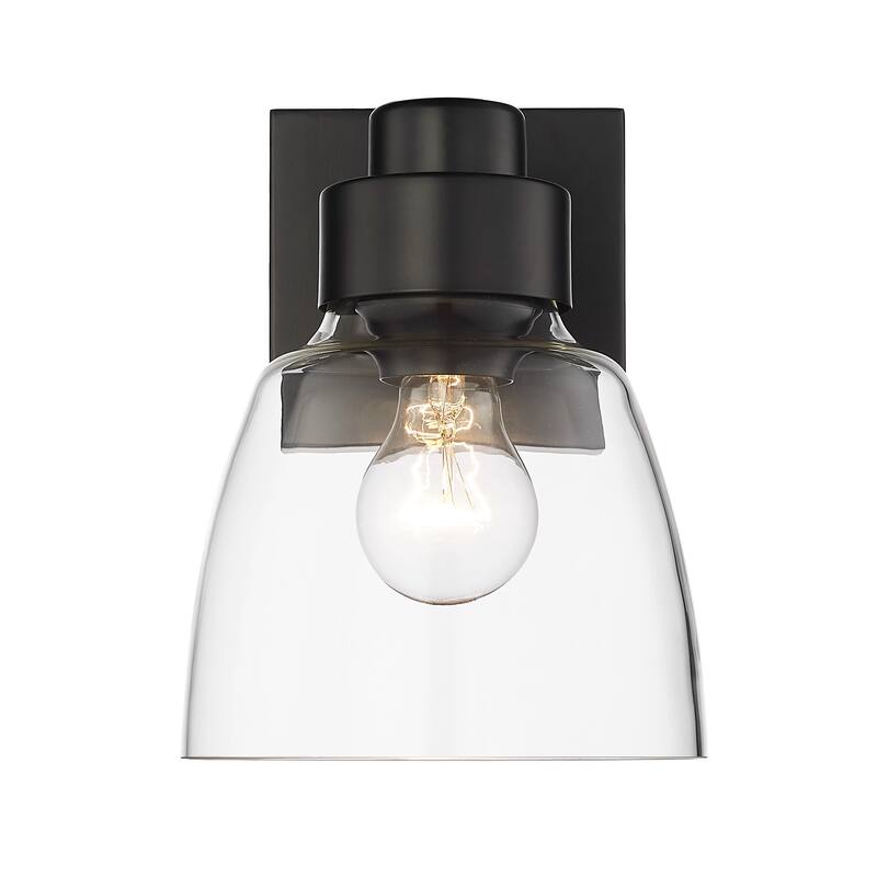 Golden Lighting 0314-1W CLR Remy 9" Tall Bathroom Sconce