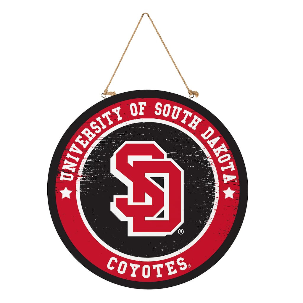 University of South Dakota Wooden Door Decor Wall Sign - Multi-Color