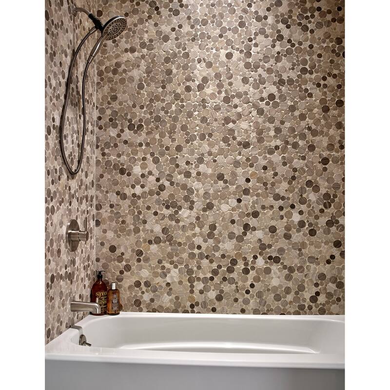 Ackland AKM-S-MA12X12PBP-CA Marvella - 12" x 12" Marble Pebble and
