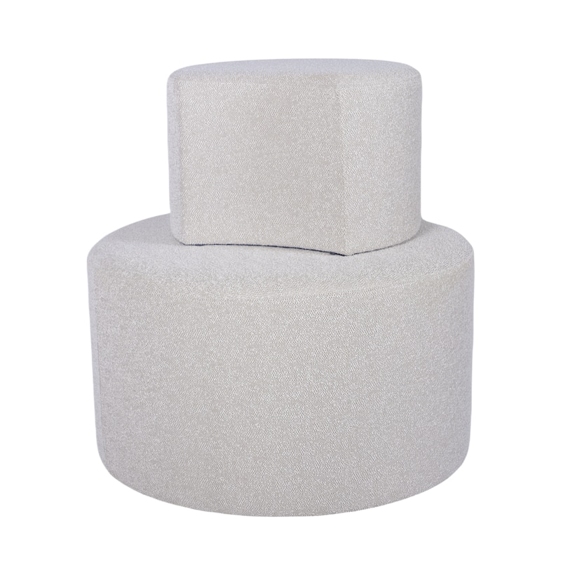 Set of 2 Upholstered Nesting Coffee Tables