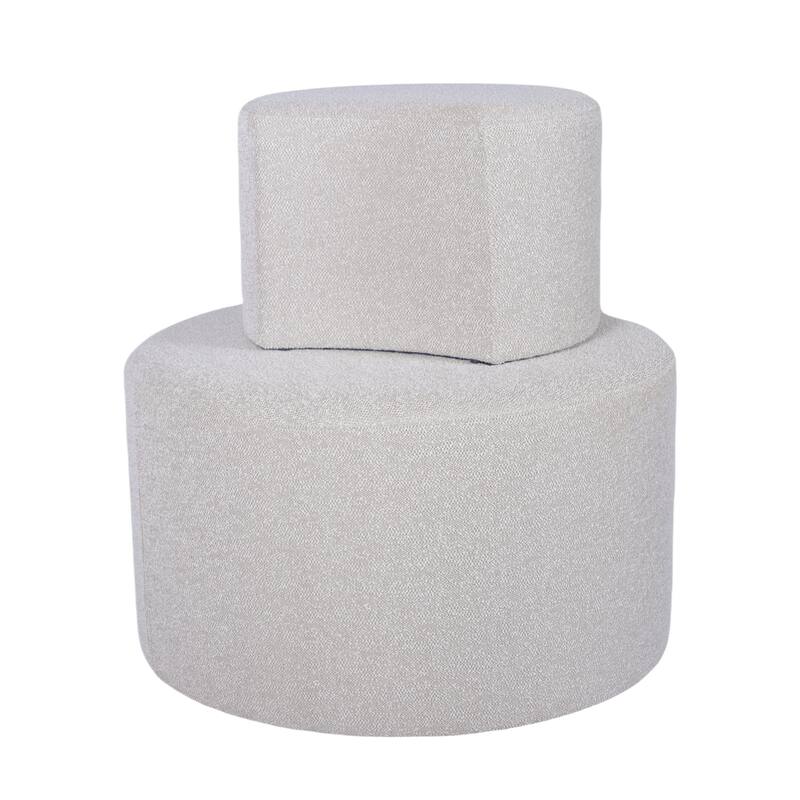 Upholstered Nesting Coffee Tables (Set of 2), Side Table, Ottoman & Seat