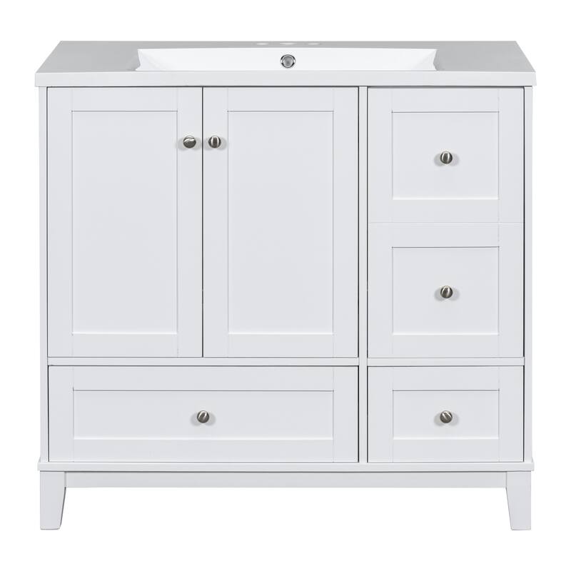 36 Inch Modern Bathroom Vanity with USB Charging