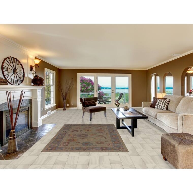 Transitional Oushak Turkish Area Rug Hand-Knotted Wool Carpet - 5'0"x 7'11"