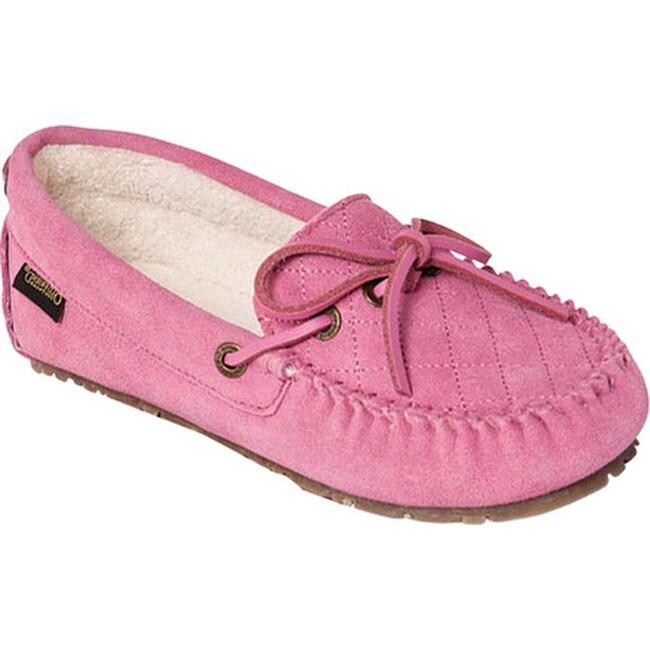 womens pink moccasin slippers
