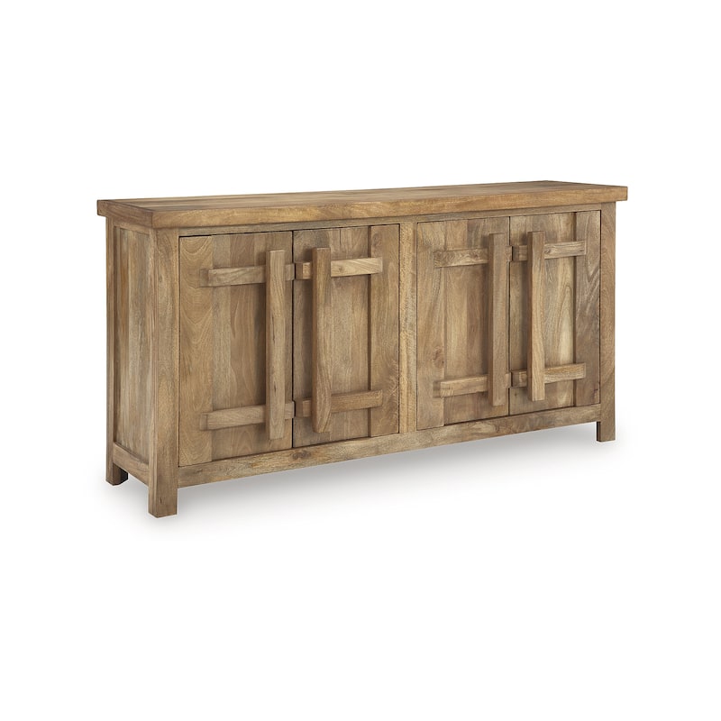Signature Design by Ashley Dresor Natural Accent Cabinet - 68.13" W x 18" D x 36.25" H