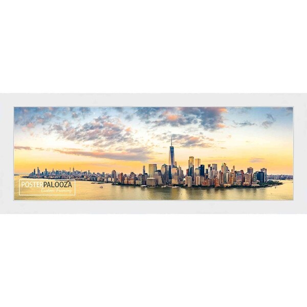 8x20 Contemporary White Wood Picture Frame - UV Acrylic, Foam