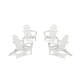 preview thumbnail 8 of 17, POLYWOOD 4-Piece Classic Folding Adirondack Conversation Set White