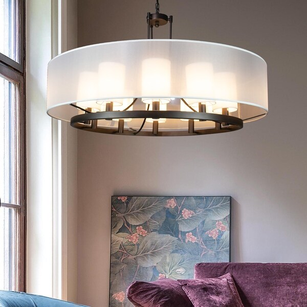 modern drum chandelier