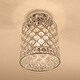 preview thumbnail 7 of 8, Modern Crystal Semi-flush Mount Ceiling Light Fixture Mini Chandelier - 7.9x5.9"(HxDia)