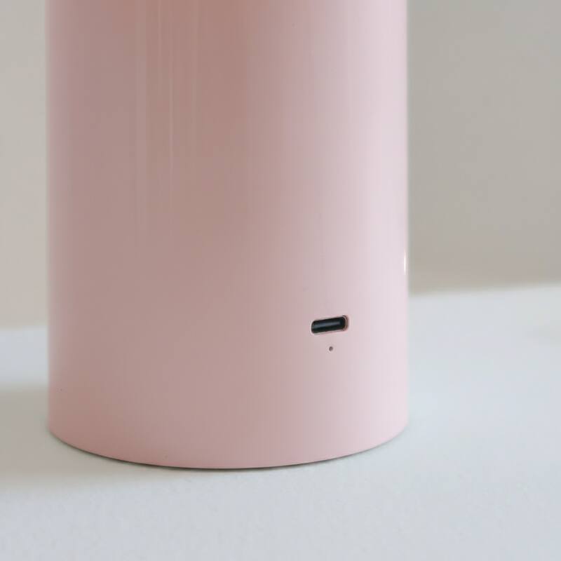 Brightech Celia 10.24 in LED Glossy Modern Round Dome Dimmable Cordless Portable Rechargeable Bedside Nightstand Desk Lamp