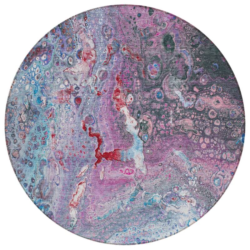 Machine Washable Indoor/ Outdoor Chantille Modern Abstract Rug
