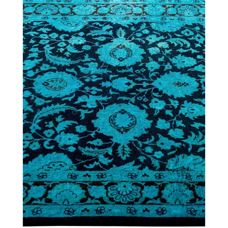 Fine Vibrance One-of-a-Kind Hand-Knotted Area Rug - Black, 3' 2" x 5' 5" - 3' 2" x 5' 5"