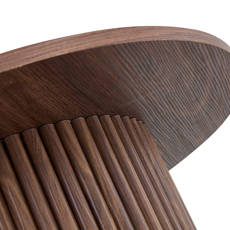 27.5" MDF Coffee Table with Roman Column Legs and Hidden Storage for Living Room