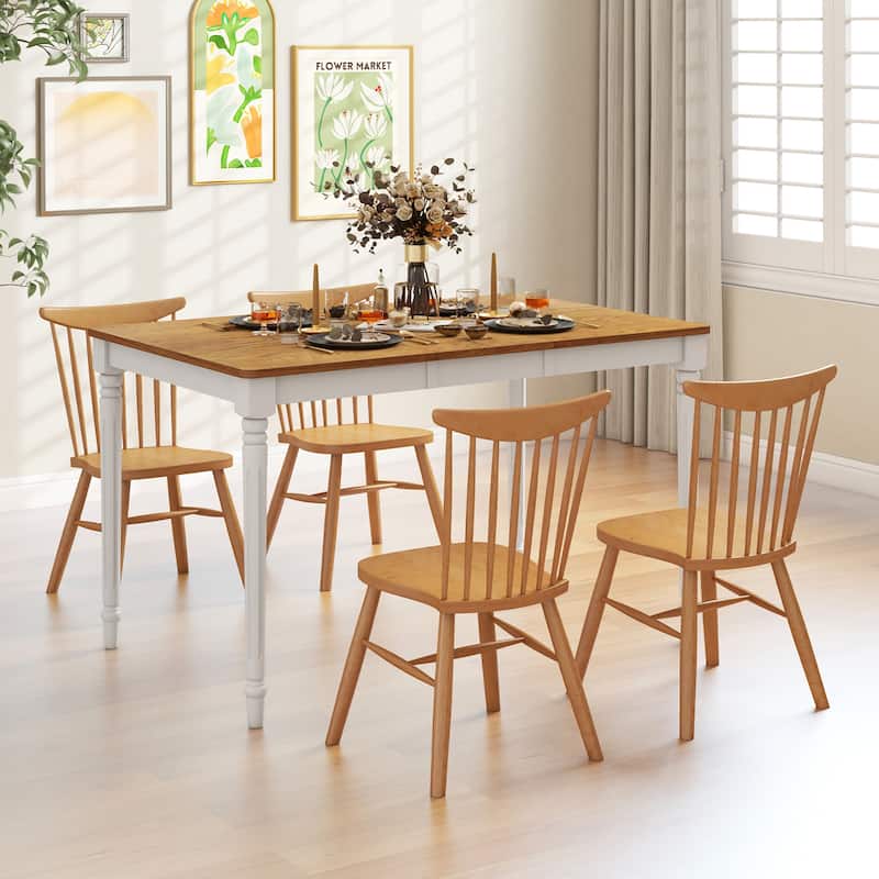 Gymax Extendable Dining Table Folding Kitchen Table for 4-8 People w/