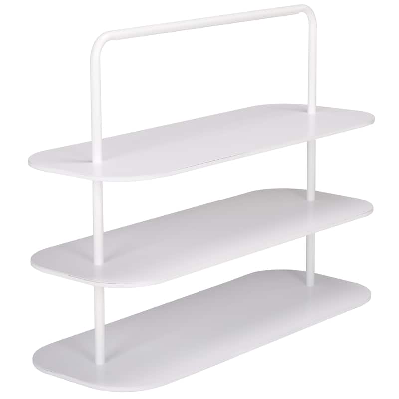 SAFAVIEH Home Jordan 3 Tier Metal Shoe Rack - 34"W x 13"D x 26"H