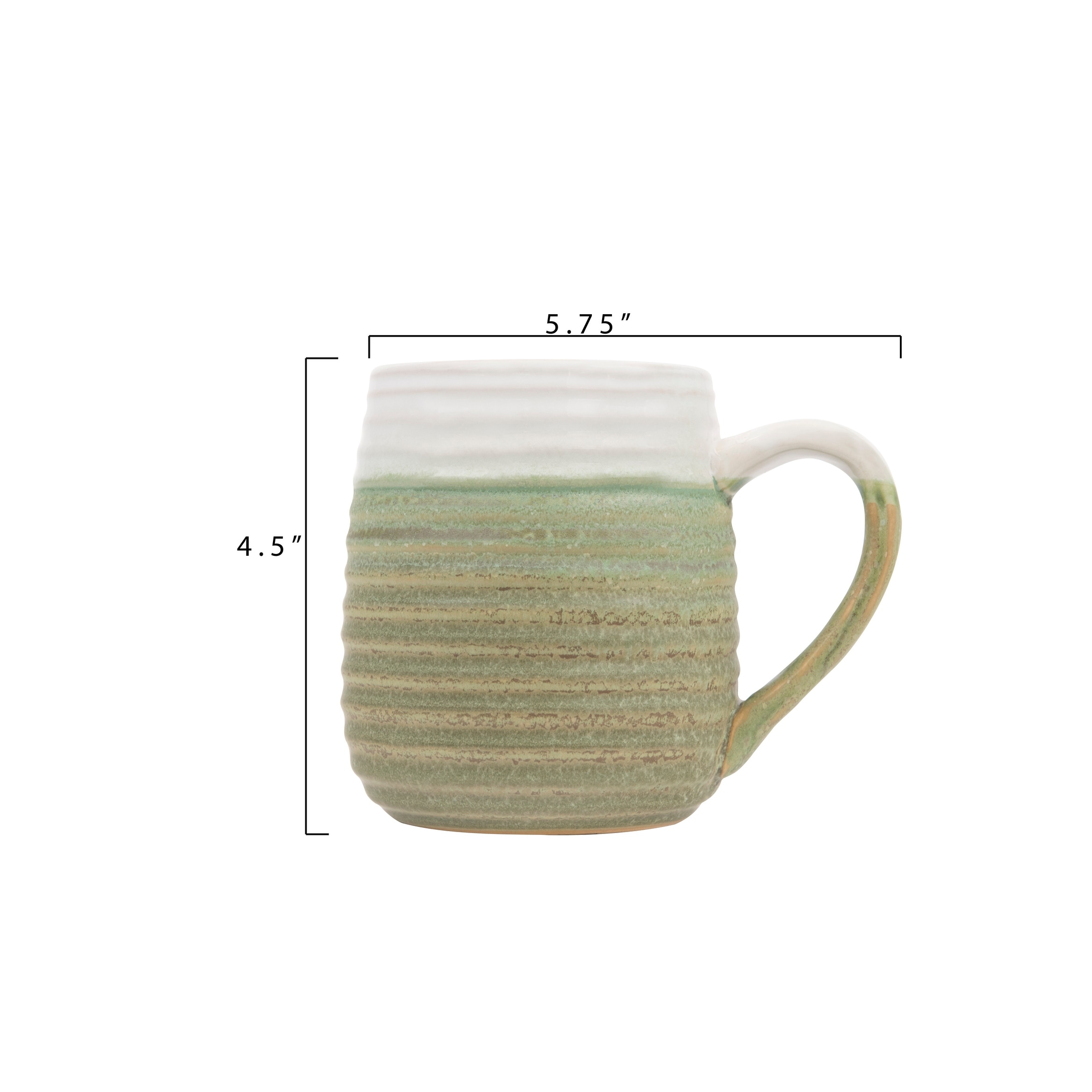Large Multicolor Stoneware Mugs with Ribbed Sides (Set of 4 Colors) - Bed  Bath & Beyond - 35804982