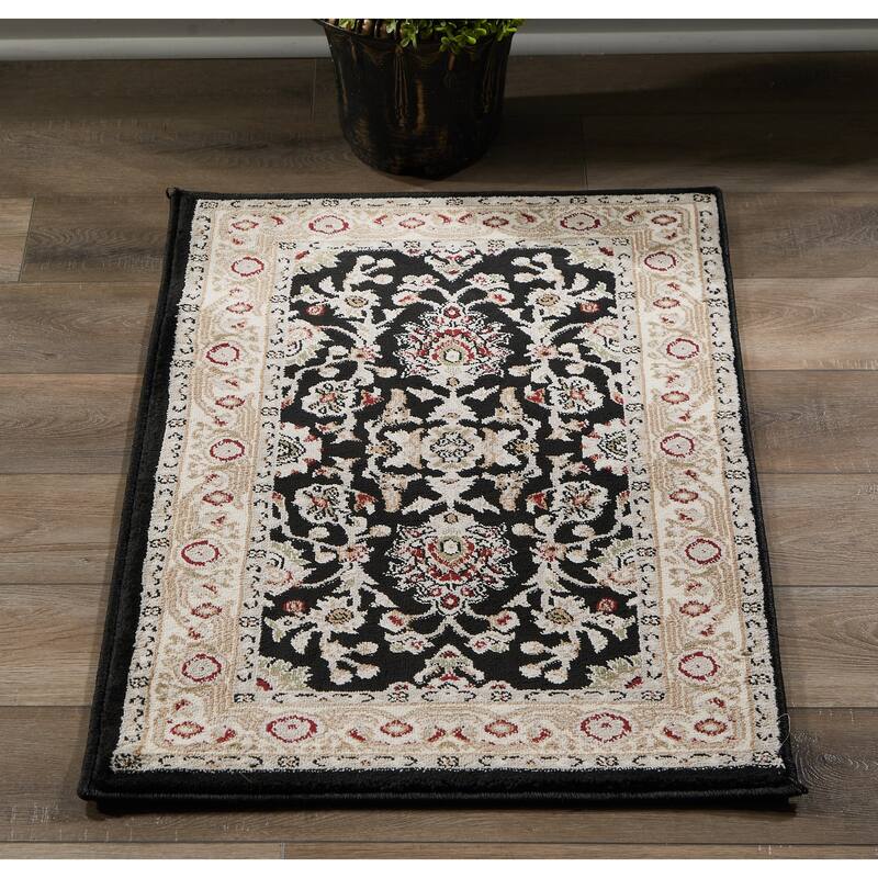 Hollywood Collection Floral Area Rug