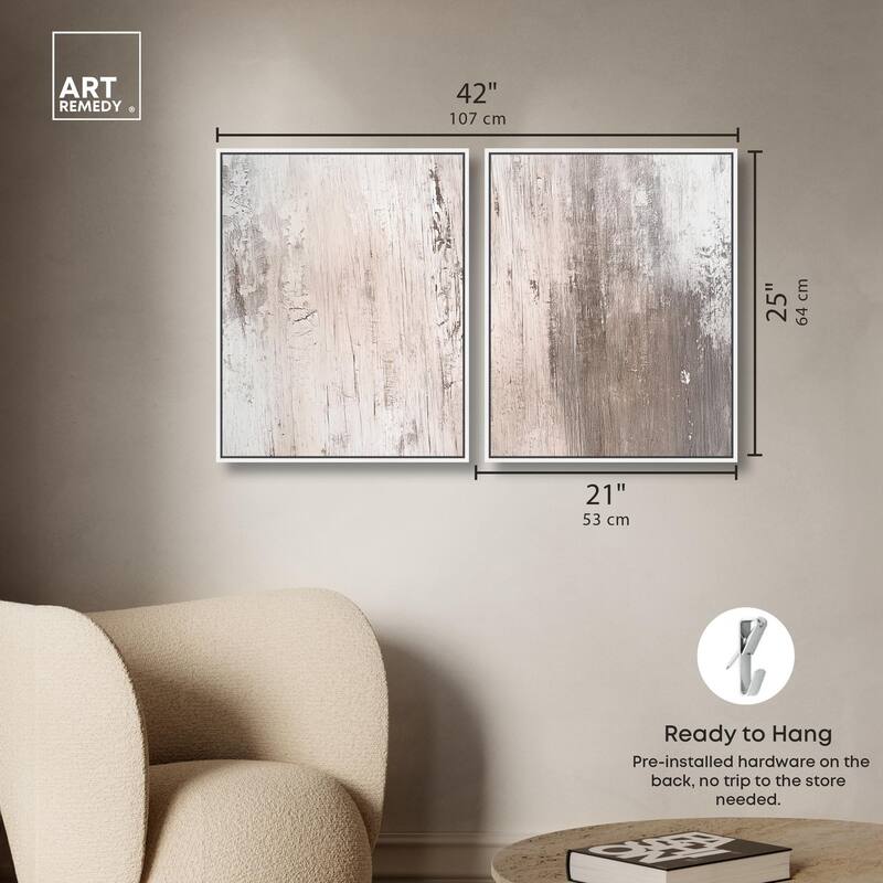 Striated Texture IV Canvas Set of 2 by Art Remedy