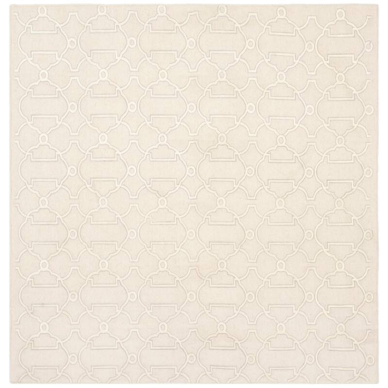 SAFAVIEH Handmade Flatweave Dhurries Nico Modern Wool Rug - 6' Square - Beige