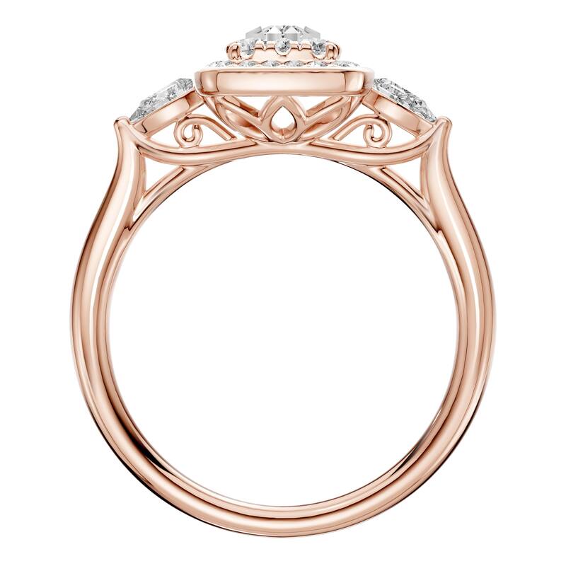 AEON Eternal Blossom Cushion 0.60ct Lab Grown Diamond Cluster Halo Ring