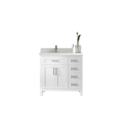 Willow Collections 36 in. W x 22 in. D Cambridge Left Offset Sink Bathroom Vanity with Countertop