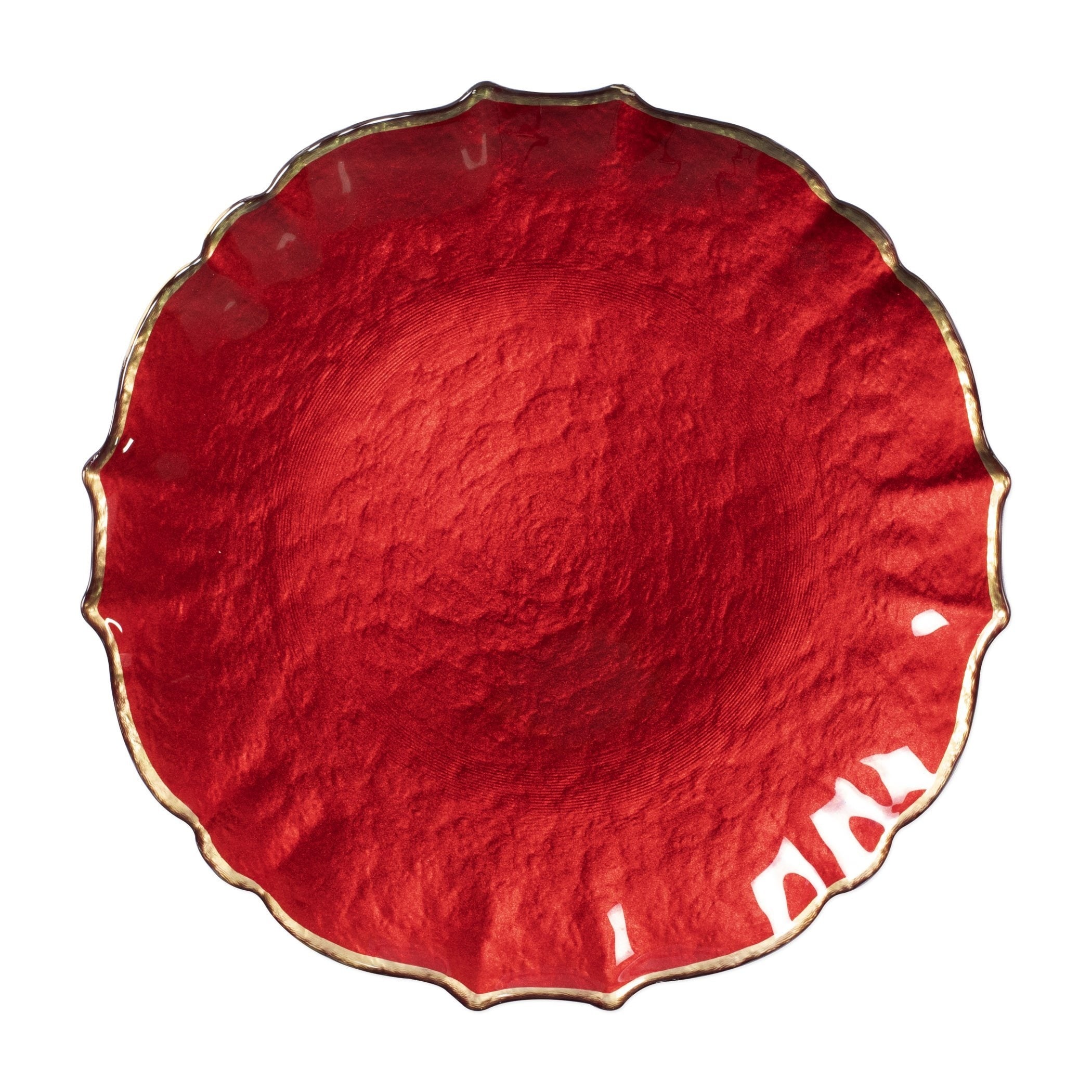 viva by VIETRI Baroque Glass Pink Service Plate/Charger