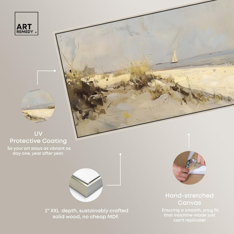 By the Sea Panoramic Canvas by Art Remedy