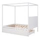 preview thumbnail 29 of 32, Solid Construction,Queen Size Canopy Platform Bed with Twin Size Trundle and Three Storage Drawers