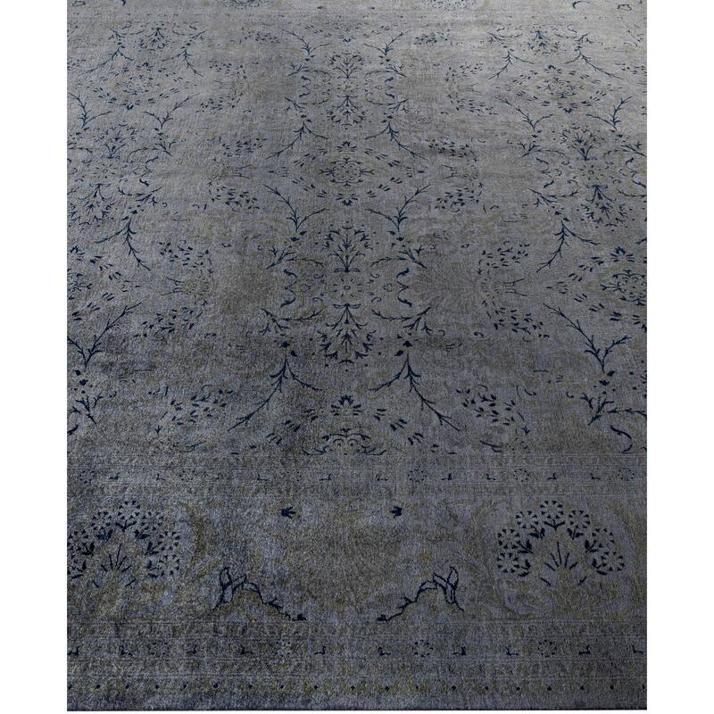 Overdyed One-of-a-Kind Hand-Knotted Area Rug - Black - 8' 2" x 10' 2"