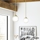 preview thumbnail 1 of 8, Hunter Hepburn 1 Light Pendant - Kitchen Island, Bedroom, Foyer - Globe, Mid-Century Modern, Art-Deco 8" - Painted Modern Brass