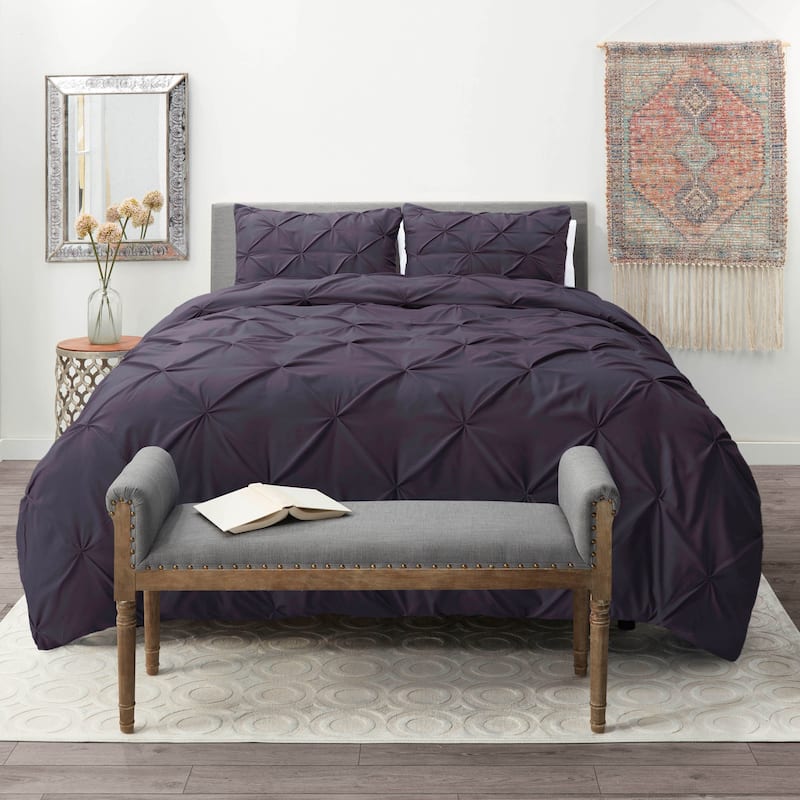 Nestl Pinch Pleat 3-piece Duvet Cover Set