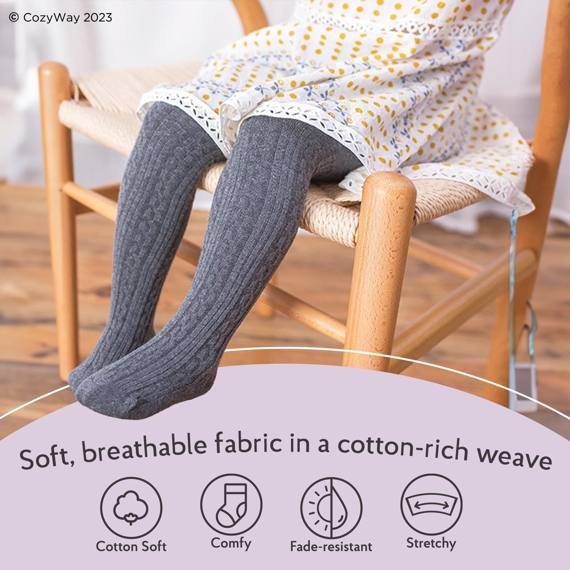 CozyWay Cable Knit Leggings, pair, white buybuy BABY 43044542