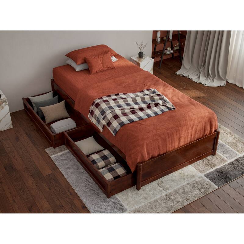 Barcelona Panel Platform Bed with Storage Drawers