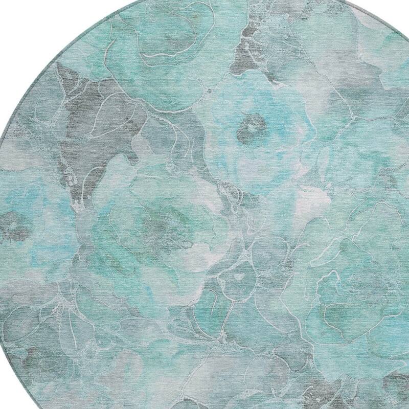 HomeRoots Floral Transitional Rectangle Outdoor Rug