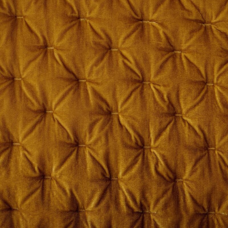 HiEnd Accents Stella Solid Color Faux Silk Velvet Romantic Modern Rustic 3 Piece Quilt Set with Pillow Shams
