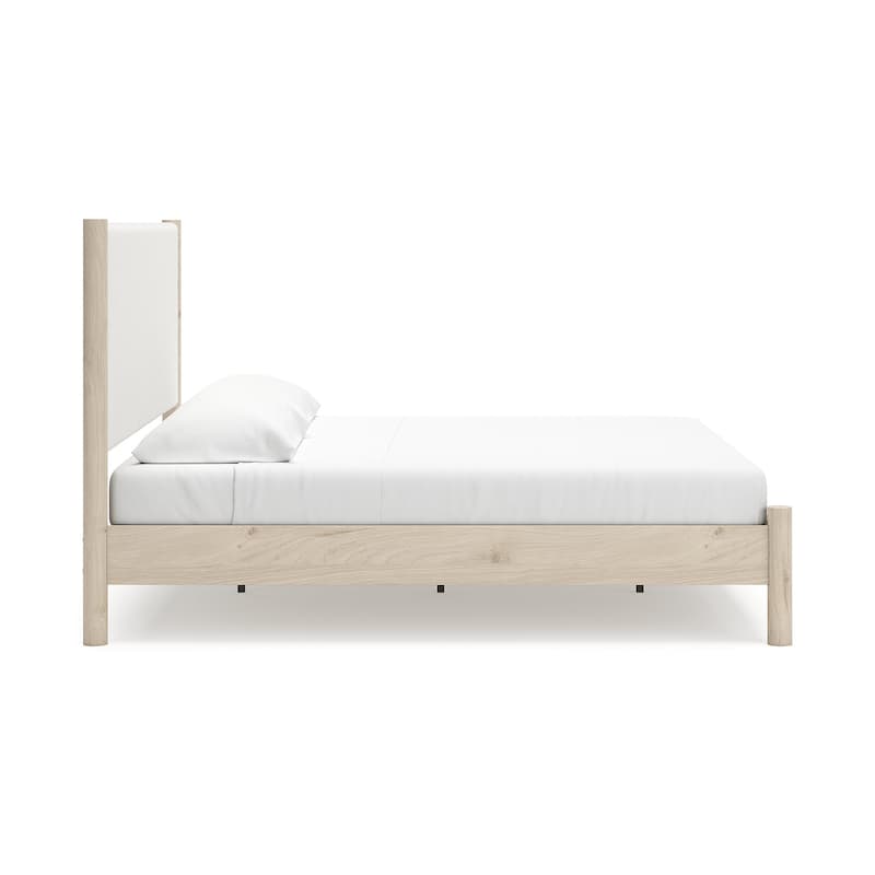 Signature Design by Ashley Cadmori Upholstered Panel Platform Bed