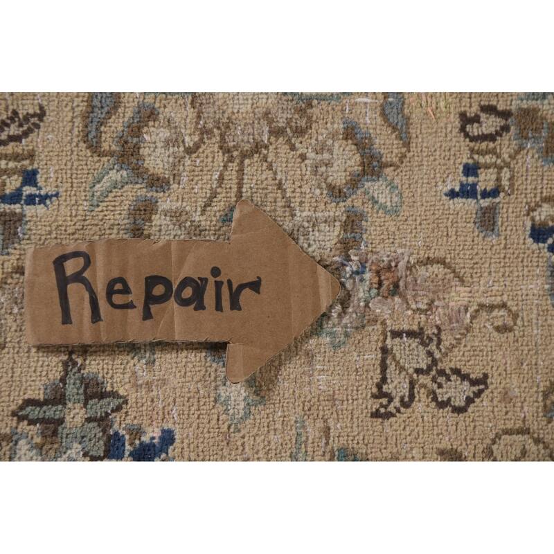 Hand Knotted Oriental 100% Wool Carpet Traditional Floral Peach Mashad Area Rug - 12' 6'' X 9' 7''