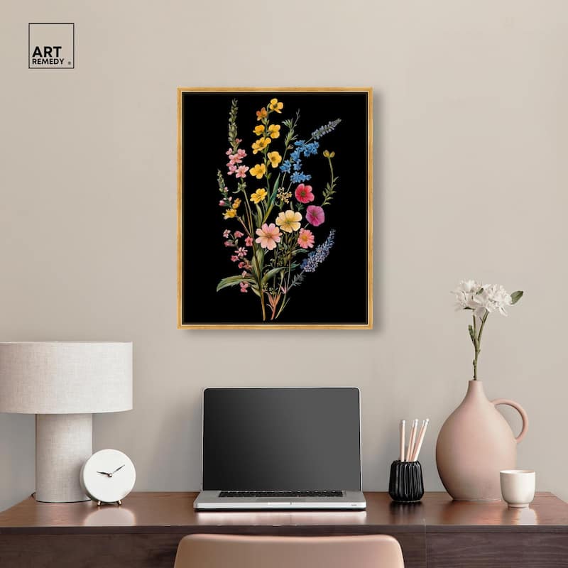 Darkling Daisies I Canvas by Art Remedy
