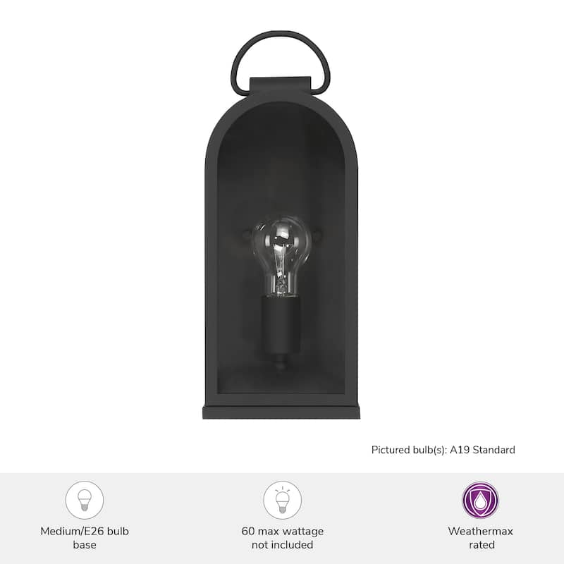 Hunter Kendra Bell Outdoor WeatherMax Wall Light - Pocket Lantern, Transitional, Low-Profile - Resists Extreme Weather!