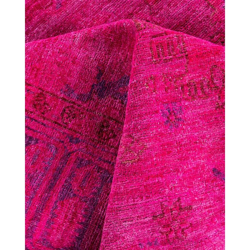 Contemporary Overdyed Wool Hand Knotted Area Rug - 5' 1" x 7' 10"