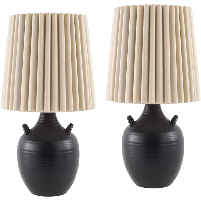 Livabliss Sunken Global Accent Table Lamp (Set of 2)