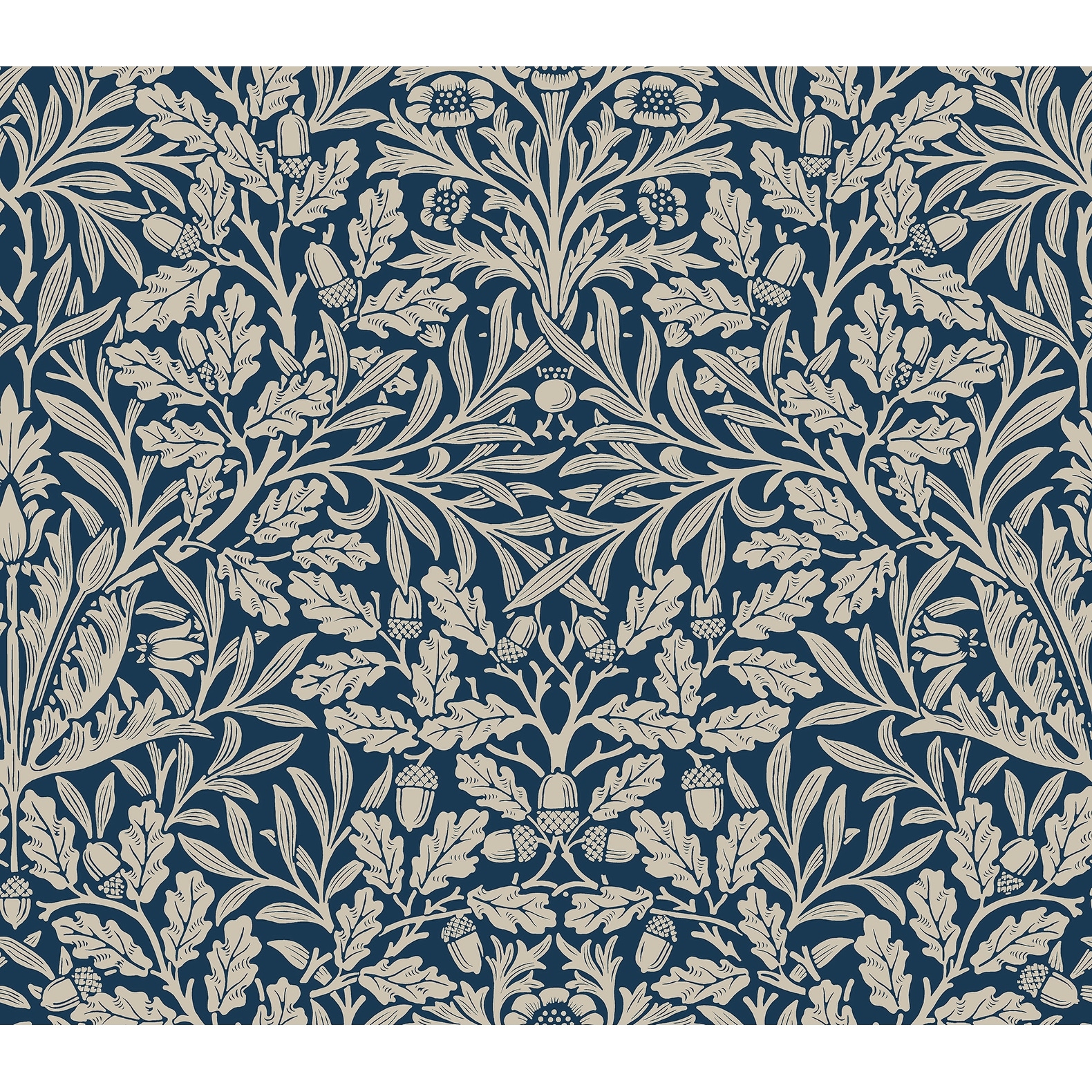 Acorn Indigo Peel and Stick Wallpaper