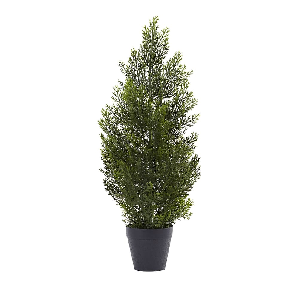 2Ft Mini Pine Tree - Lifelike Indoor Outdoor Decor - Small Artificial Evergreen Tree for Home Office - No Assembly - 2ft.