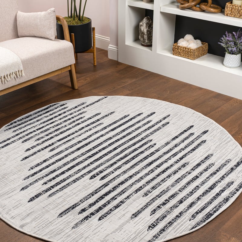 JONATHAN Y Colonia Berber Stripe Geometric Indoor/Outdoor Area Rug